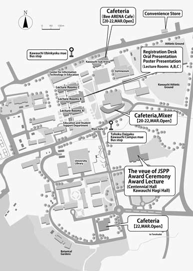 Guide map (Tohoku Daigaku Kawauchi North Campus)